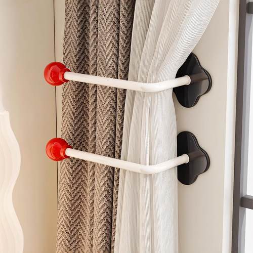 窗帘固定器窗帘挂钩纱帘浴帘无痕钩万能夹固定门帘布袋收拢卡扣夹