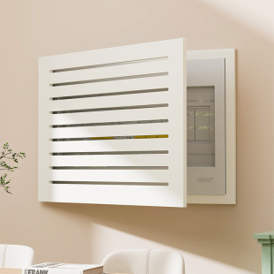 原木电表箱装饰遮挡强弱电箱盖板壁画多媒体信号盒网络线挂画遮丑