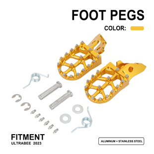 适用虬龙Surron极蜂UltraBee2023专用配件CNC铝合金脚踏板脚蹬