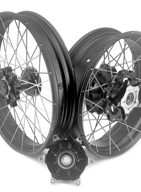 VMX斜拉式真空辐条轮组适配宝马310GS红色黑色轮毂金色外圈19/17