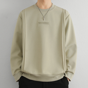 重量级无帽男子运动衫2026年春季和春季新宽松新0128w