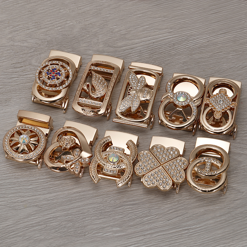 皮带头子女士自动扣头搭配宽带条