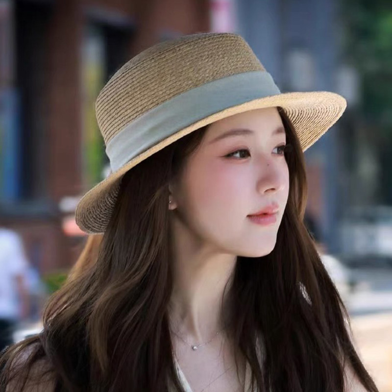 赵露思同款草帽女休闲气质海边度假旅游防晒遮阳帽时尚草编帽子潮