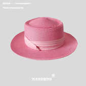 草帽女夏天海边沙滩帽出游防晒遮阳帽日系百搭糖果色草编太阳帽潮