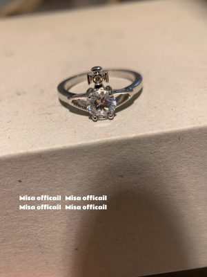 Misa officail!纯银s925银土星戒指经典单钻西小众设计感日常指环