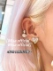 Misa officail｜天使与恶魔～天然贝母ab款 不对称耳钉土星爱心