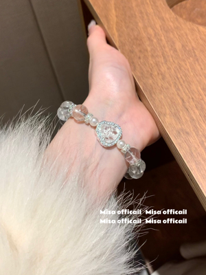 白阿塞佛公｜天然白水晶白阿塞佛公手串手链熊的珠宝同款送礼女生