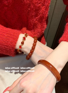 红豆生南国｜天然南红玛瑙手串手镯手链轻奢高级本命年小众送礼女