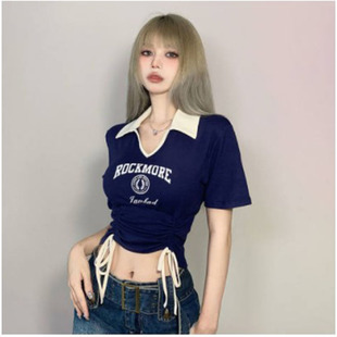 欧美甜辣爵士跳舞jazz短款上衣kpop女团y2k演出服短袖穿搭t恤女