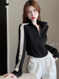 jazz跳舞爵士上衣y2k千禧辣妹女团打歌服尊巴舞蹈服kpop卫衣外套