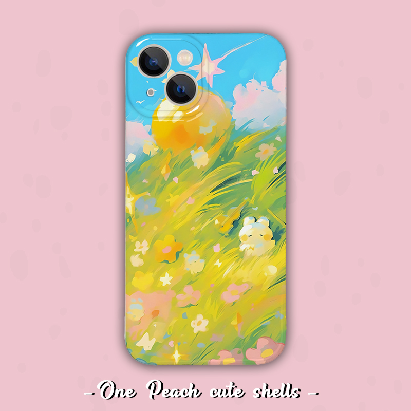 ins风艺术春游兔子高级感手机壳