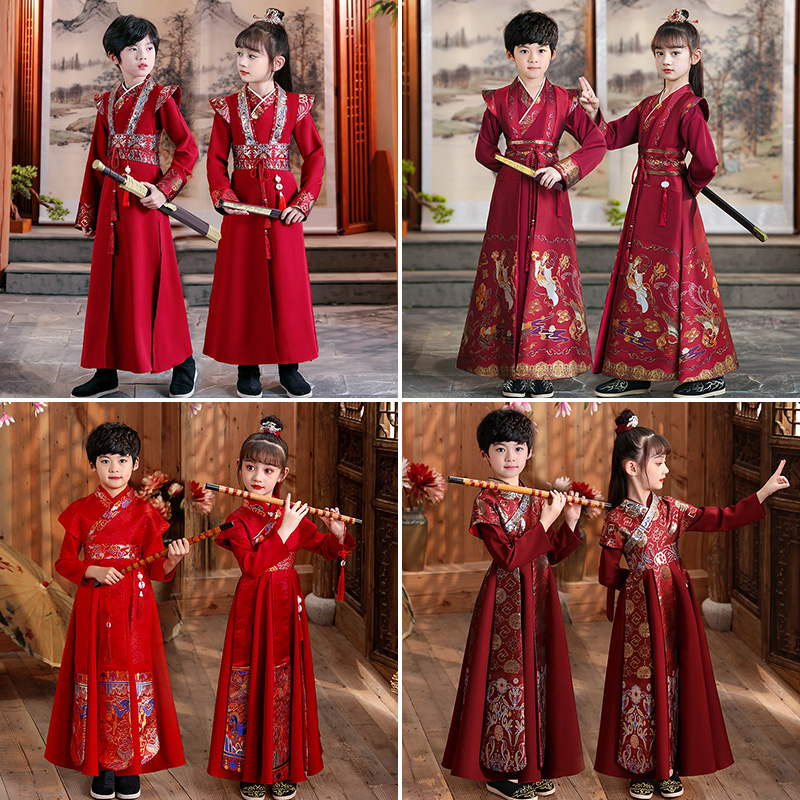 儿童唐装汉服国学服宝宝中国风