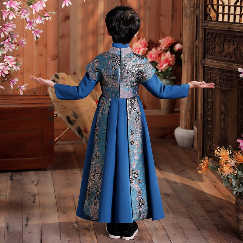 儿童古装汉服国学服秋款宝宝古风童装男童唐装中国风演出服2025年