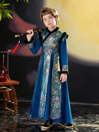 Детское ханьфу для мальчиков, костюм, китайский стиль, 2024 года