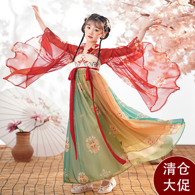女童汉服夏款中国风演出服