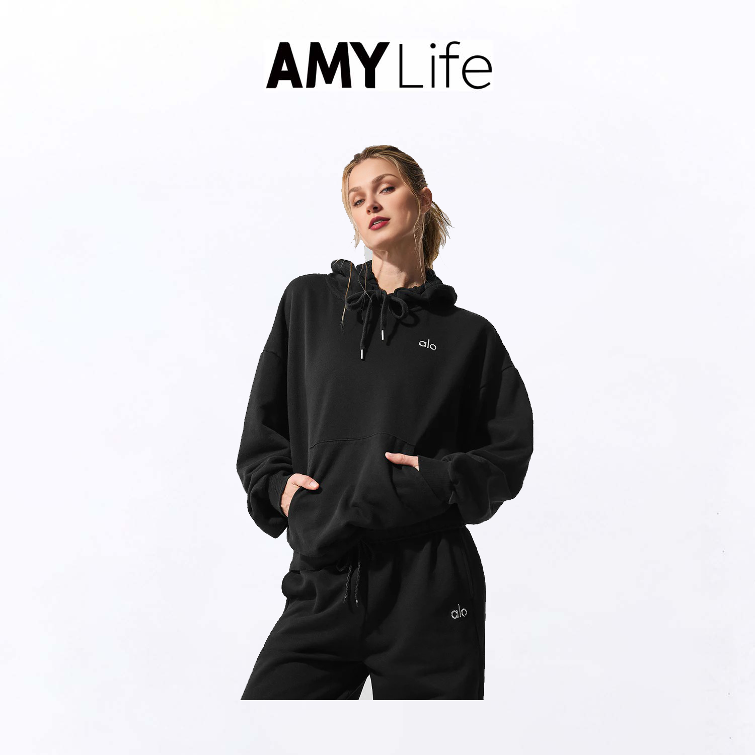 北美代购正品alo yoga Accolade Hoodie连帽衫 舒适百搭卫衣外套