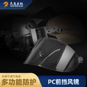 战术头盔PC防护透明风镜FAST IBH防护头盔导轨连接护目镜 MICH