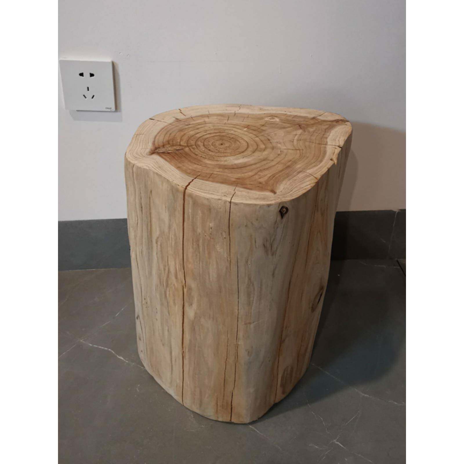 天然木墩子原木树桩实木圆凳树墩换鞋凳木桩坐凳木头设计根雕凳子