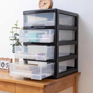 办公室桌面收纳盒神器置物架放A4纸文件收纳柜子收纳架抽屉式矮柜