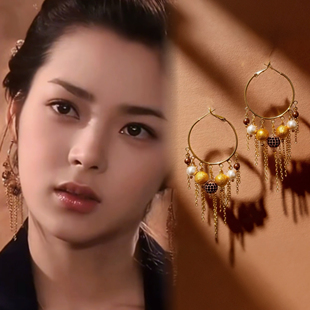 Healing girl 我的女孩金世萱朴诗妍同款圆圈流苏耳饰银针耳环