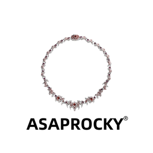 ASAPROCKY尖刺红眼睛荆棘潮男寄生项链时尚 轻奢潮男女嘻哈锁骨链