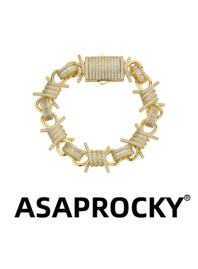 ASAPROCKY满钻古巴链同款嘻项链