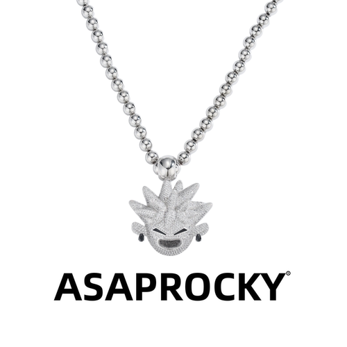 ASAPROCKY男女KT2满锆石嘻哈项链