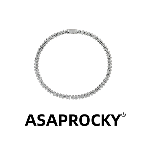 ASAPROCKY满钻十字架项链百搭