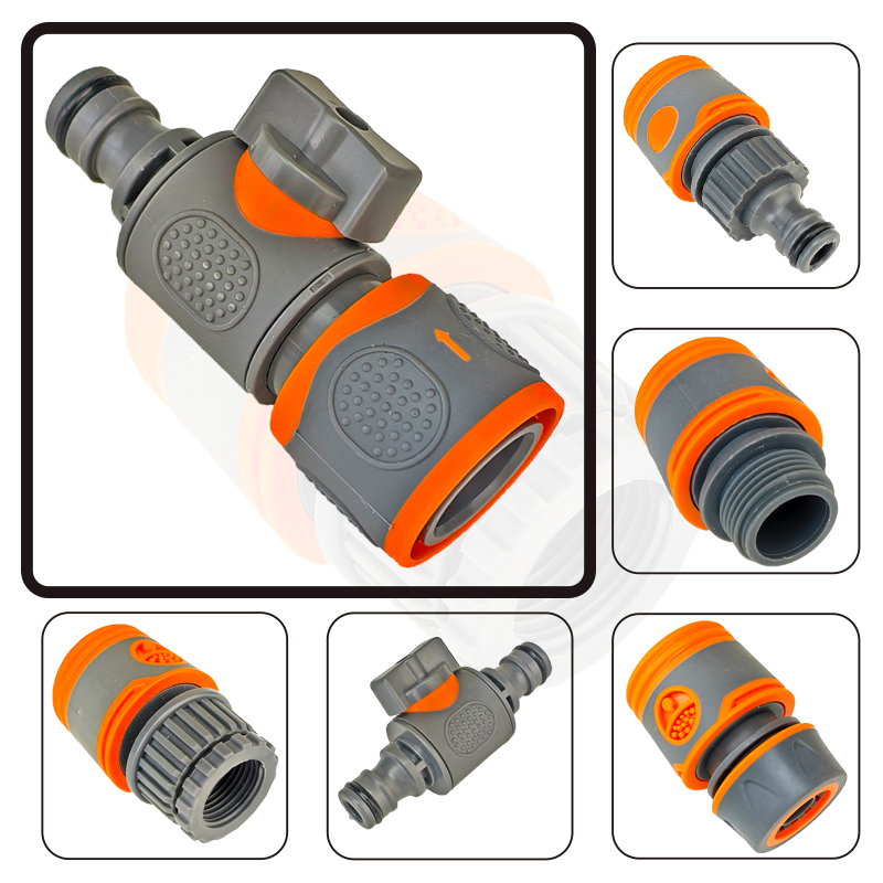 叶妍高品质大流量橘包胶直通阀门