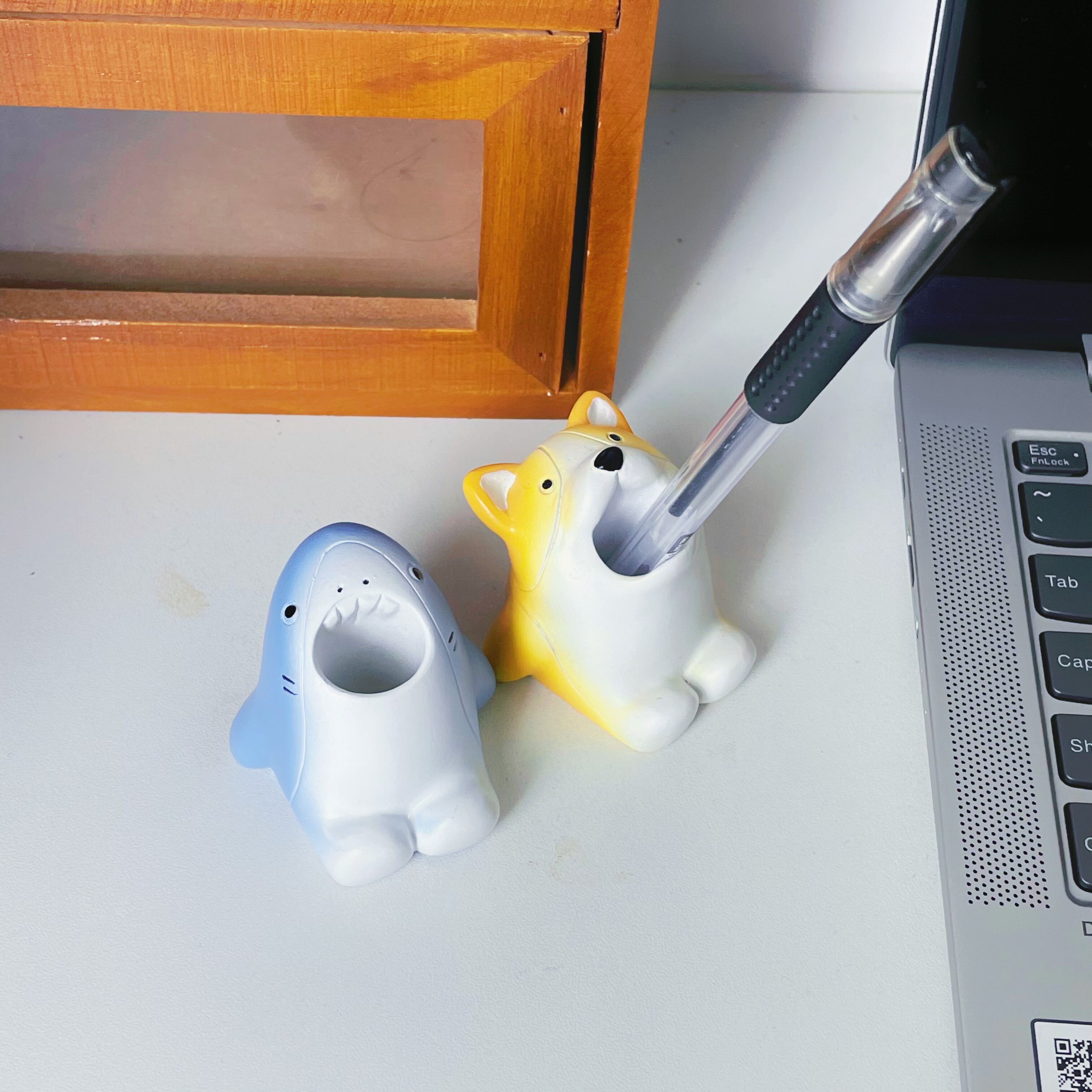 来张嘴啊~干饭人笔筒可爱书桌摆件网红高颜值学生ins风桌面摆件