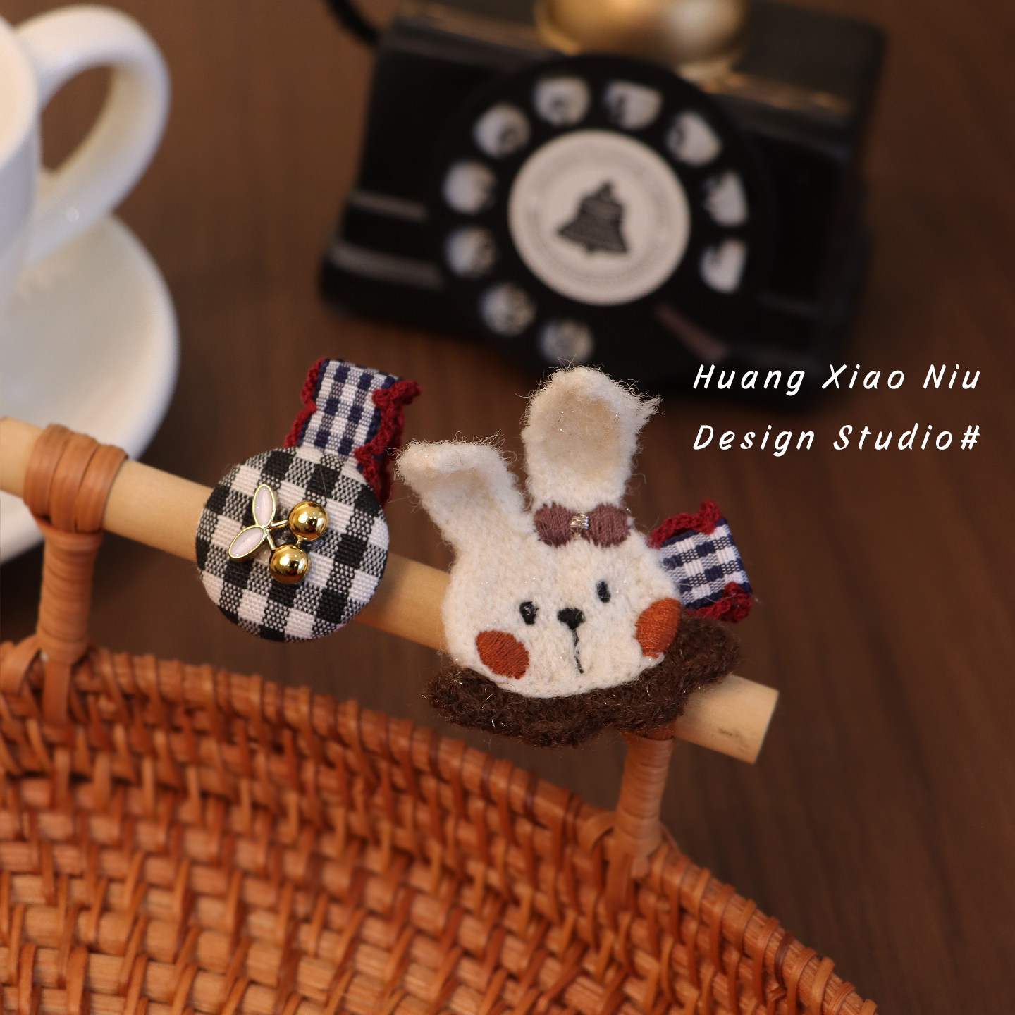 黄小妞可爱小兔子宝宝发夹秋冬格纹婴儿全包布布艺碎发夹,童装/婴儿装/亲子装,发饰,淘宝优惠券,粉丝福利购,淘宝优惠卷