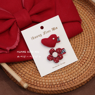 黄小妞秋冬新款儿童发饰女童发夹宝宝发卡头饰可爱百搭碎发夹