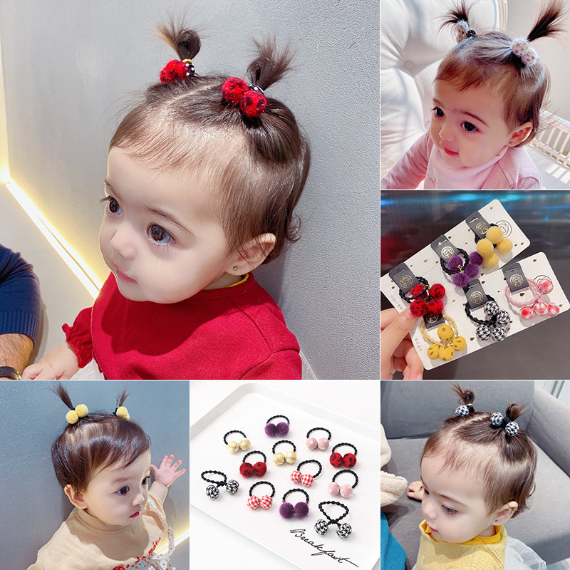 黄小妞婴儿头绳 2020秋冬新款可爱球球女宝宝不伤发扎揪揪橡皮筋,童装/婴儿装/亲子装,发饰,淘宝优惠券,粉丝福利购,淘宝优惠卷