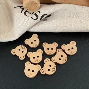 配件、纽扣、皮标、编织DIY材料儿童衣服可爱木质纽扣椰子扣