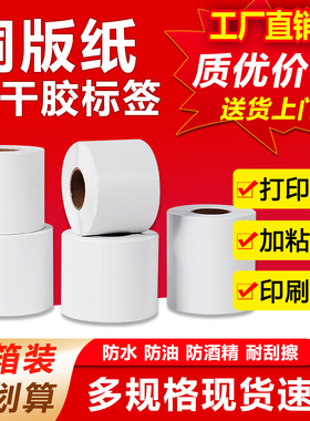 铜版纸不干胶标签纸贴纸100 90  80 70 60 504030标签打印纸