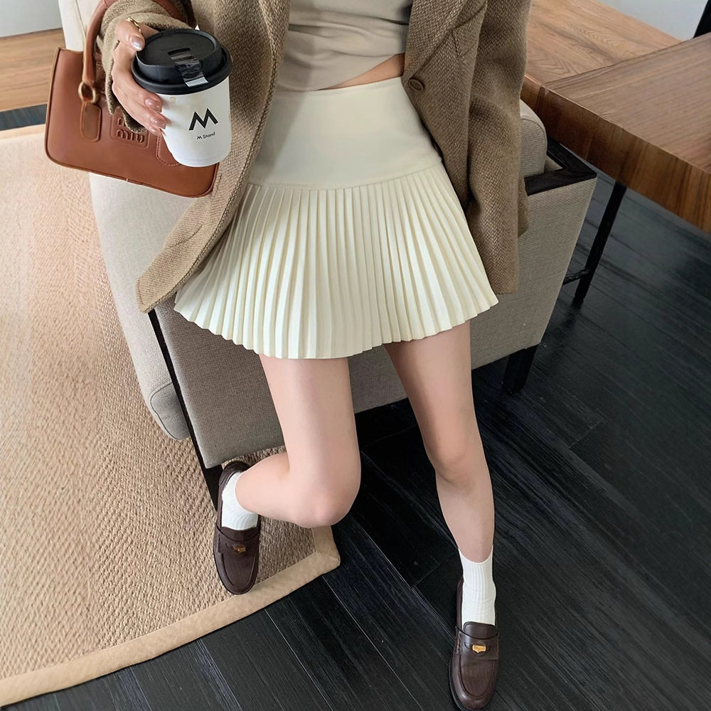 PPHOME自制~圣诞芭蕾裙 毛呢百褶短裙冬季蝴蝶结高腰A字半身短裙