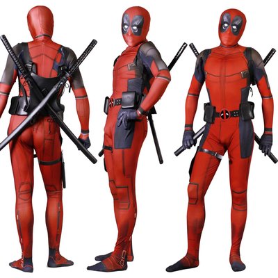 Deadpool死侍贱贱服装Zentai服紧