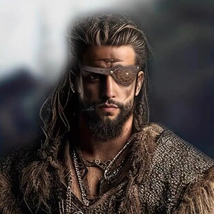 单眼眼罩加勒比海盗cos独眼单边眼罩独眼龙复古中世纪维京北欧风