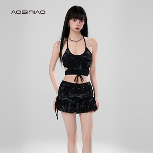 两件套泳装 女士分体绝美泳衣2025新款 高级感海边度假性感裙式