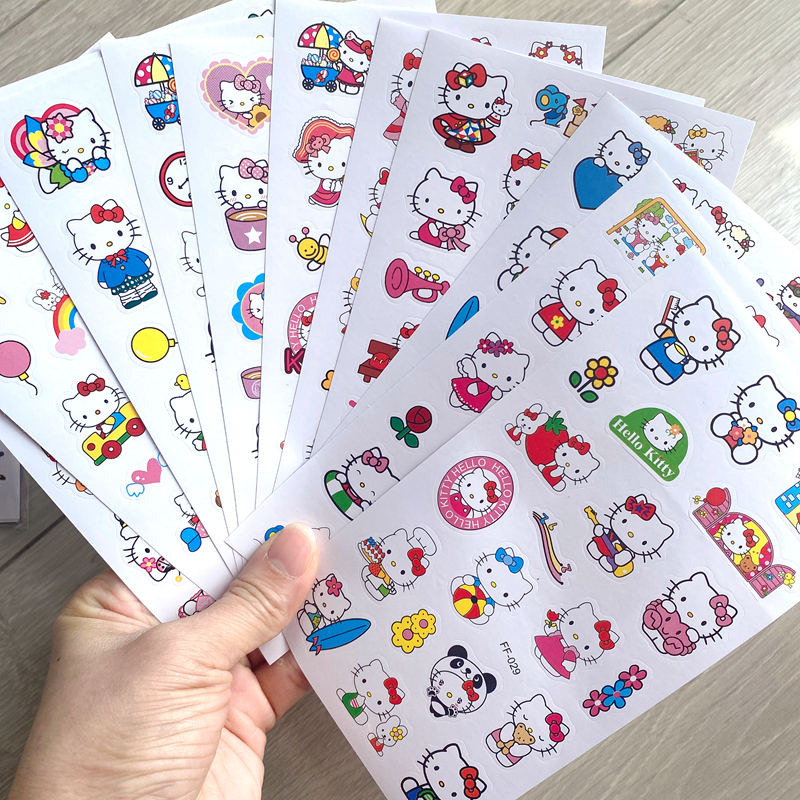Hello Kitty凯蒂猫平面粘贴甜美可爱女孩贴纸卡通KT猫小公主粘贴图片