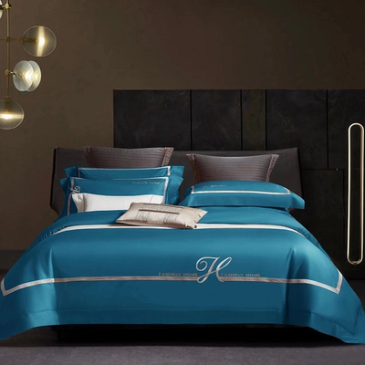 丽人凯 140支新疆长绒棉高支高密高端刺绣四件套 利亚（惠）