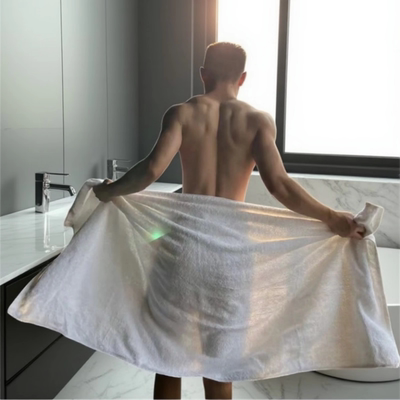 男生擦汗浴巾五星级酒店白色纯棉