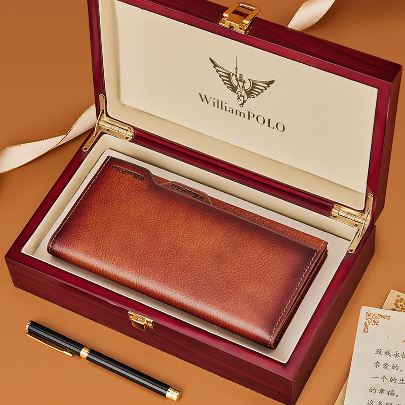 英皇保罗多功能男士钱包驾驶证卡套一体厚款皮夹卡包长款手拿包