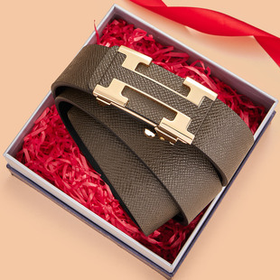 英皇保罗男士皮带真皮正品内穿自动扣2025新款裤带男款内扣裤带潮