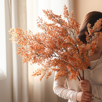 秋色油画雾淞仿真花复古假花花艺