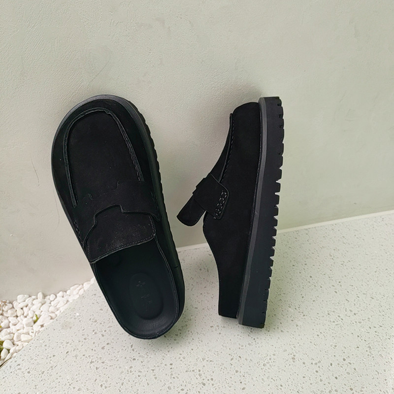 厚底增高博肯鞋一脚蹬磨砂男半拖鞋包头袋鼠鞋简约夏通勤外穿凉鞋,流行男鞋,软木鞋/勃肯鞋,淘宝优惠券,粉丝福利购,淘宝优惠卷