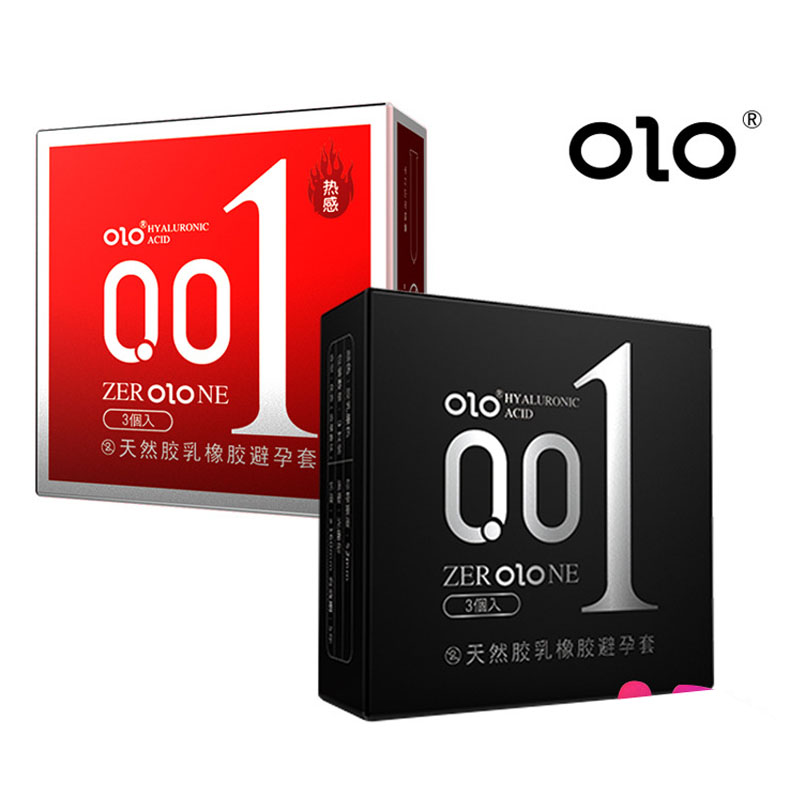 olo3只装玻尿酸001超薄男神女神避孕套男用性用品成入小盒便携装