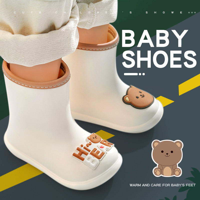 儿童雨鞋男童卡通网红雨靴女孩中大童小学生水鞋宝宝高筒防滑胶鞋