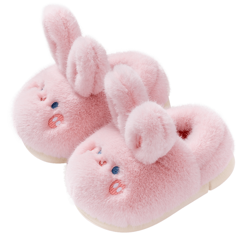 儿童棉拖鞋女童包跟冬季2024新款居家室内防滑中大童女孩毛毛棉鞋