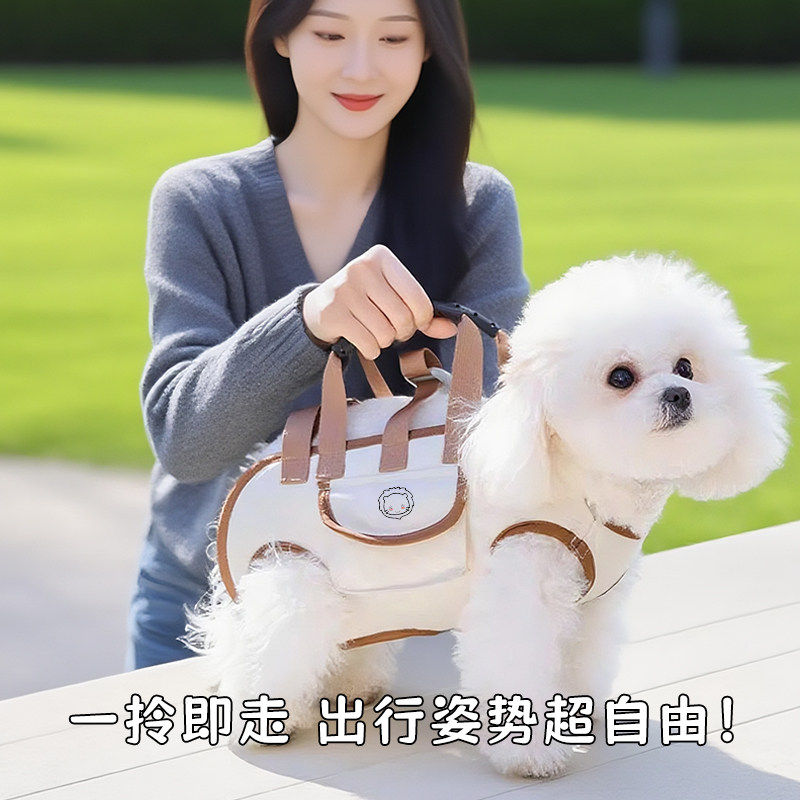 狗狗外出可携式包斜挎可牵引手提轻便可携式包小型犬泰迪20斤户外